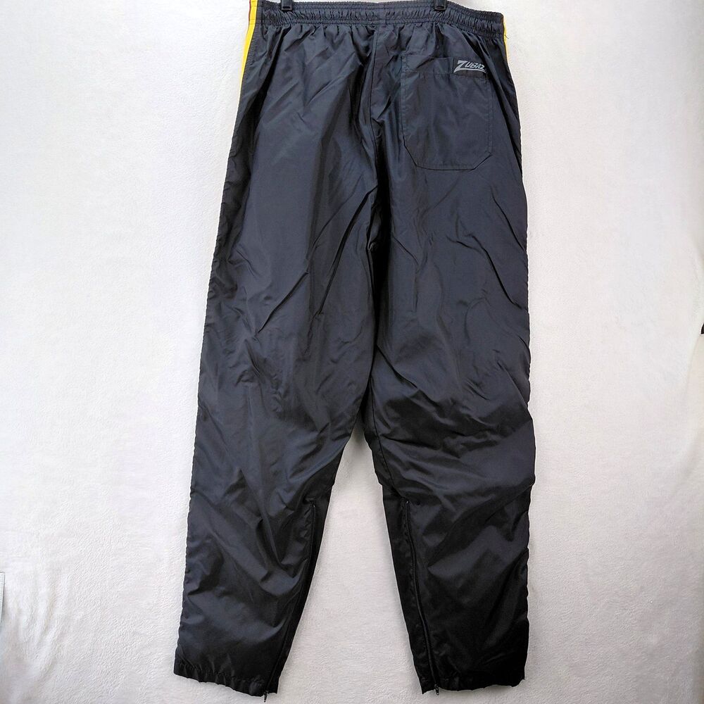 VTG Minnesota Gopher Zubaz Track Sweatpants Men L Black Nylon Spellout Ankle Zip - Picture 6 of 11